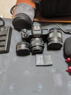 Canon EOS M50 Mark II Mirrorless Camera W/ 15-45mm Lens + 128 Gb Card + More