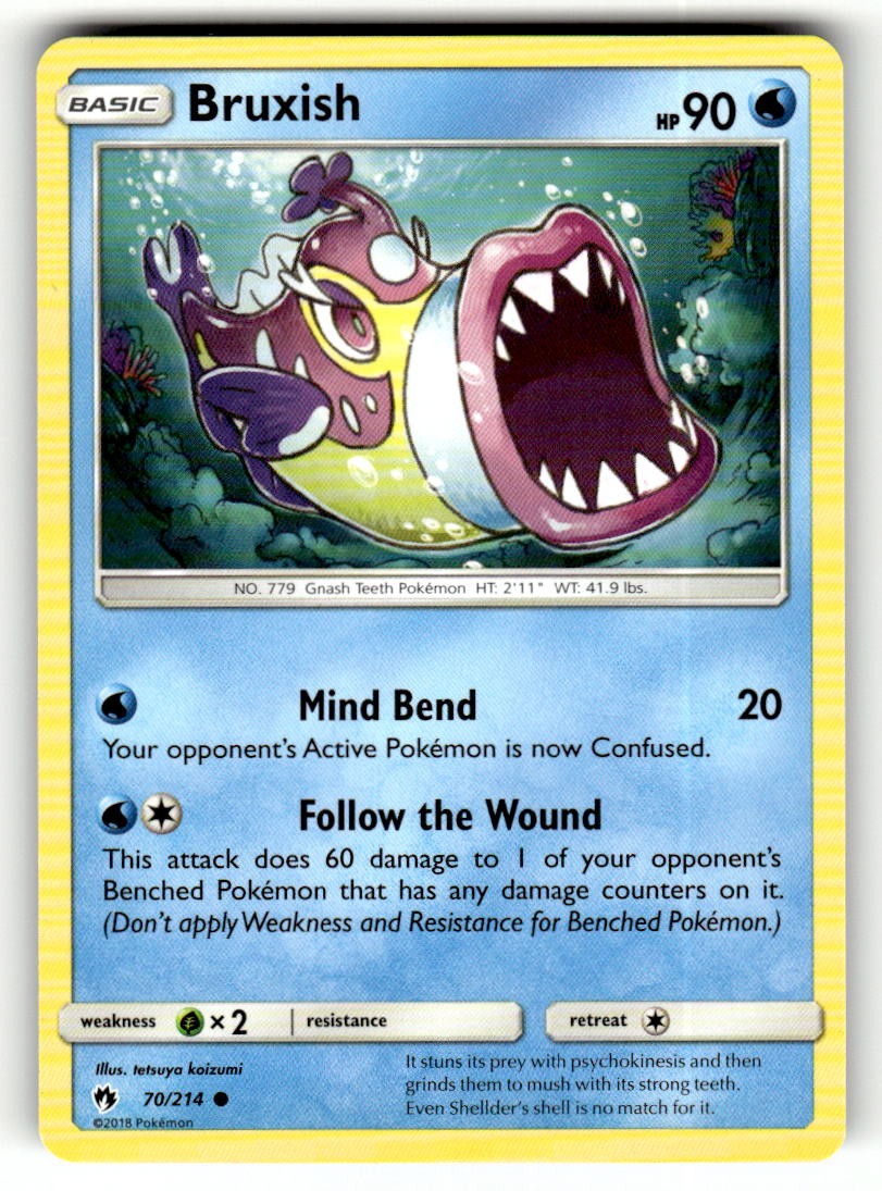 Bruxish 70/214 Common Lost Thunder Pokemon Lightly Played