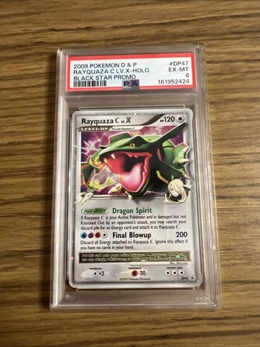 2009 Pokemon Rayquaza C LV.X DP47 Black Star Promo Holo PSA 6 EX-MT