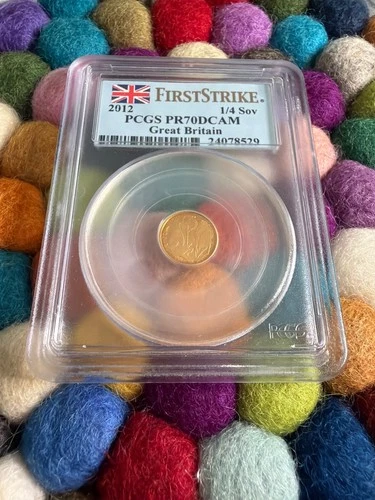 2012 British quarter sovereign first strike PR 70 DCAM