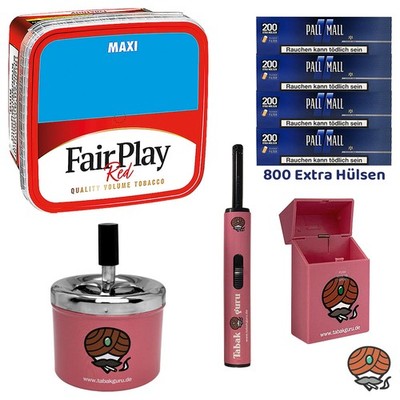 FairPlay Volumentabak Maxi Box 300g, Pall Mall Blue Hülsen, Drehascher, Zubehör