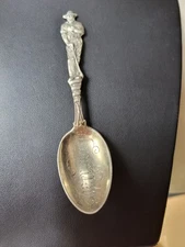 Sterling Silver Full Body Gold Miner San Francisco Souvenir Spoon MECHANICS