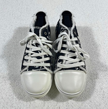 Men’s Low Top Lace Up Sneakers Black White Skull Print. Sz US/10-EU/43. SKU#0622