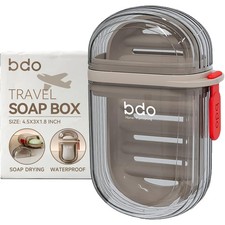 Travel Soap Case, Leakproof Soap Container with Lid, Portable Bar Soap Holder...