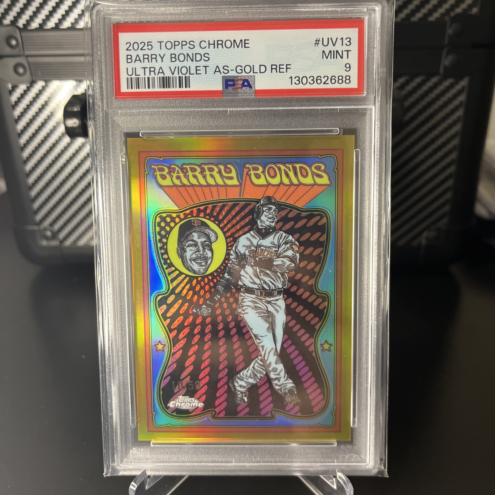 2025 TOPPS CHROME GOLD ULTRA VIOLET ALL STARS #UV13 BARRY BONDS /50 PSA 9 Giants