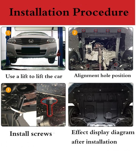 Engine Splash Guard Shield Underbody Protect For Honda Civic 2012-2015 1.8L/2.0L - Picture 7 of 9