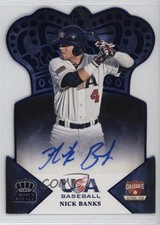 2015 Panini USA Baseball Crown Royale Blue Signatures 16/25 Nick Banks Auto 0a7