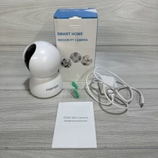 FEBFOXS Baby Monitor Security Camera WiFi Indoor Camera 360-Degree Smart 1080P