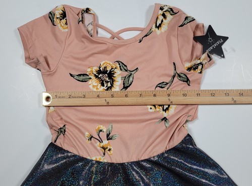 Pixie Lane Size 5 Girls Dress Ballerina Floral Flower Shimmer Skirt New - Picture 4 of 5