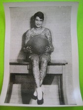 Vintage mid-1900s Kobel Photo, TATTOOING 7x5 in., NICE, T-160 BETTY BROADBENT