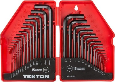 TEKTON 25253 Innensechskant-Schlüssel-Satz, ZollMetrisch, 30-teilig