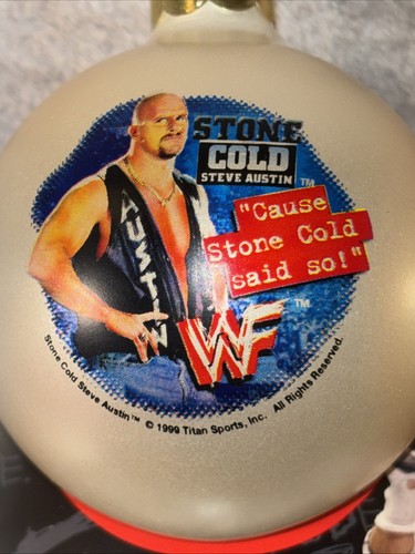 Vintage 1999 - Steve Austin WWF Stone Cold Steve Austin 3:16 Christmas Ornament Ball - Bild 4 von 17