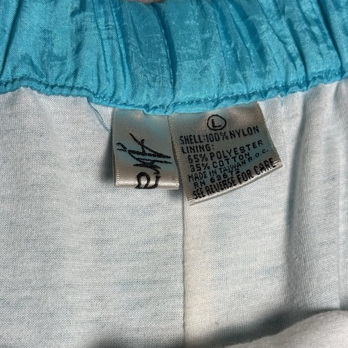 Vintage Abraxas Womens Windbreaker Pull On Pants Size Large Light Sky Blue Nylon - Picture 2 of 6