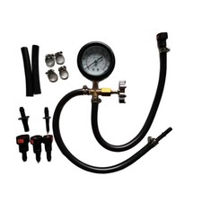 Fuel Pressure Tester Kit 0-140PSI Pro Gauge Import Hose Quick Connect Kit