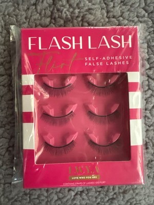 LWYA Flash Lash -FLIRT- (3 pairs) Self-adhesive False Lashes New