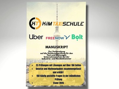 Taxi Mietwagen Unternehmerschein - Vorbereitungsheft auf IHK Sachkundeprüfung