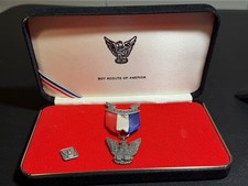 Vintage BSA Eagle Scout Medal Set Case Stange Mark Pin Tie Tack