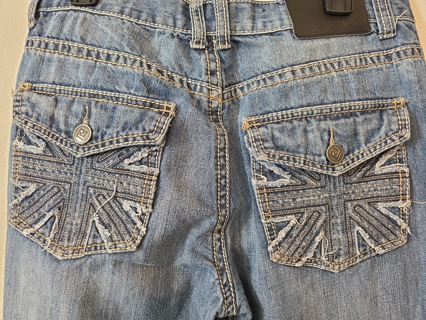 CJ Black Relaxed Mens Jeans 90s Vintage Y2K Hip Hop Streetwear  Denim 32x31