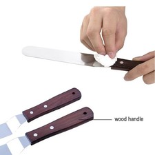 4/6/8/10 Inch Stainless Steel Professional Palette Angled Baking Icing Spatula