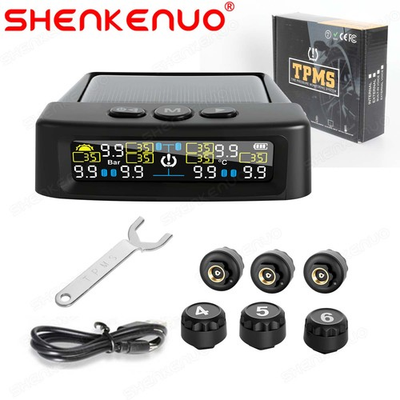 #ad RV Tire Pressure Monitoring System Real Time Solar Trailer TPMS 6 Sensors NEW $35.99