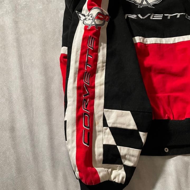 Super Cute Checkered Flag Pattern Racing Jacket  … - image 10