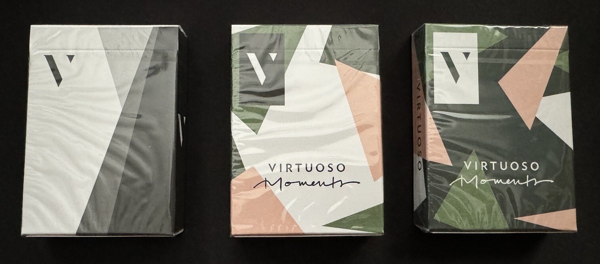 トランプ Virtuoso deck Virtuoso Playing Cards!! 3 Decks - Moments White & Black