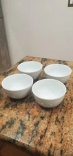 Porcelain 5-1/2" Round, White Bowls, 16 oz., 4-Piece Set, Stackable 