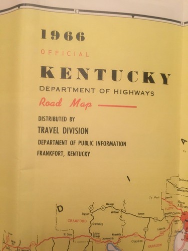 Vintage Kentucky 1966 Official Highway Road Map 1960s - Imagen 10 de 12