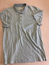 Eddie Bauer Polo Shirt Men's Large Travex Blue Knit Collared