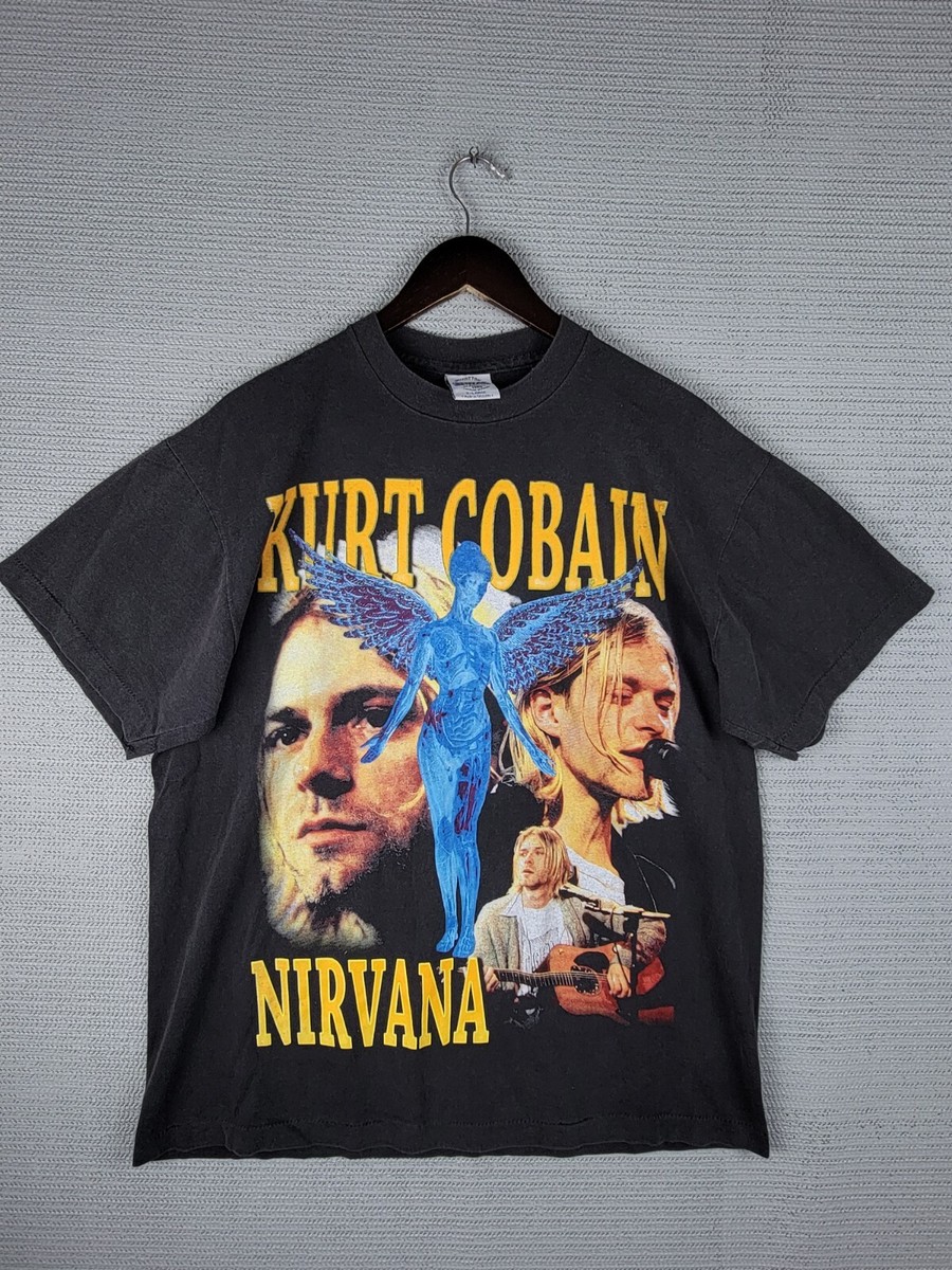 Nirvana Kurt Cobain T-shirt size XL double sided black Nirvana Kurt Cobain T-shirt size XL double sided black