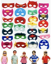 Superhero Felt Masks Party Favor Cosplay Toy Boys & Girls Avengers (28 assorted)