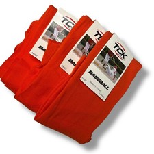 TCK Baseball Socks Orange Size Large New 3 Pair