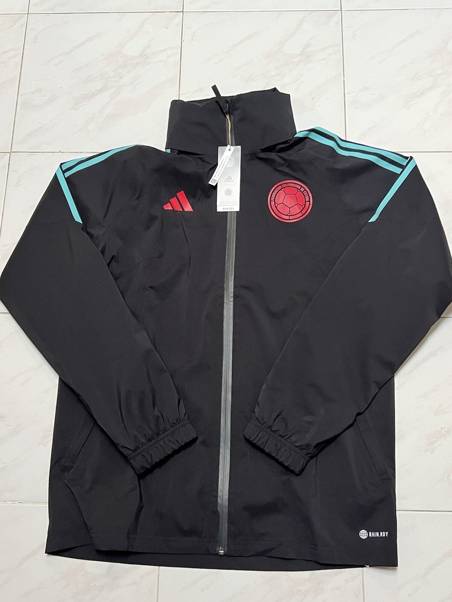 Adidas FCF Colombia Hooded Zip Rain Jacket Soccer Men M