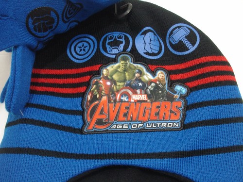 Marvel The Avengers Age Of Ultron Boys Accessories Hat & Gloves Set One Size New - Picture 3 of 8