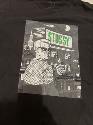 STUSSY X Daniel Clowes COLLAB Black T SHIRT Size Small RARE Y2K | eBay