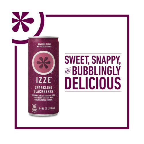 IZZE Sparkling Juice Drinks Refreshing Beverages 4 Flavor Variety Pck 8.4Oz 24Ct - Picture 8 of 12