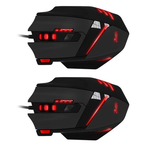 2pcs Optical USB Wired Gaming Mouse 7 Buttons 7200 DPI Professional Gaming - Picture 3 of 12