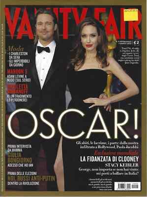 Angelina Jolie Brad Pitt Vanity Fair Magazine Italy 3/7/2012
