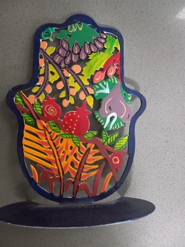 2 pieces Hamsa aluminum/steel artworks - Picture 2 of 2