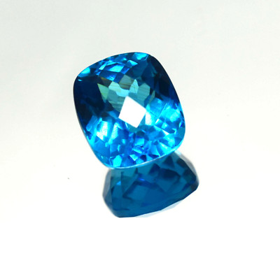 Cushion Cut Most Unique Rarely Found 12 CT Santa Maria Deep Blue Aquamarine Gem