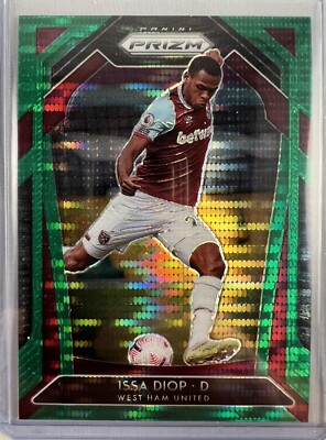 Issa Diop 2020-21 Prizm EPL Premier League Green Pulsar Prizm SP Aston Villa