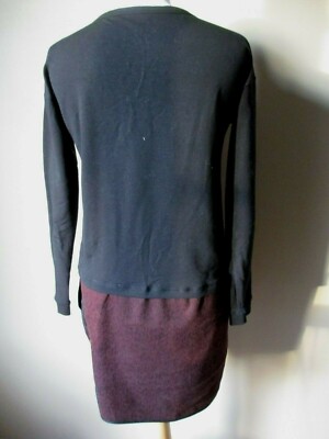 Robe Cop-Copine Leyton Noir Et Bordeaux - Taille 38 - En Lyocell/coton/élasthanne - Occasion Très Bon état