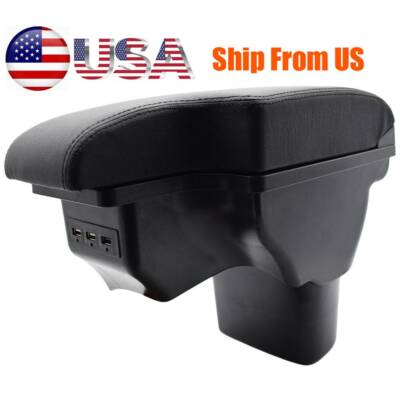 Black Fabric Center Console Armrest For Nissan Juke (2010-2016) - Front Installation