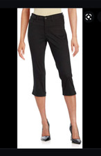 NEW NYDJ 10 Not Your Daughters Jeans Ariel Cropped capri black black
