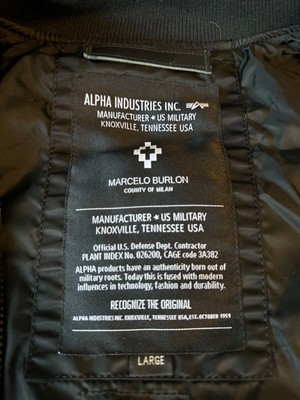 Marcelo Burlon X Alpha Industry Bomber Jacket Brand New | eBay