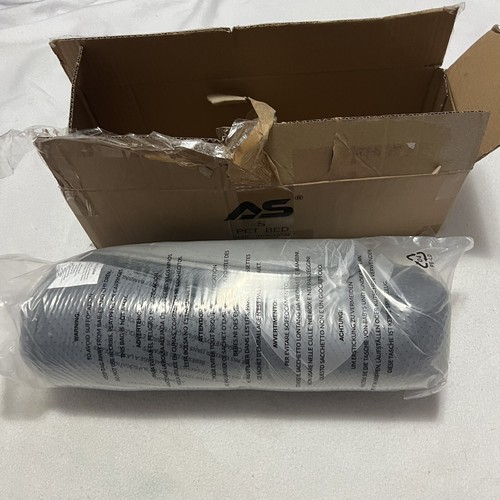 Pets Grey Faux Sherpa Velvet Oxford Bed for Puppy and Kitty Brand New - Picture 5 of 10