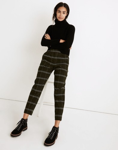 Madewell Curvy Corduroy Pull On Mid Rise Jogger Pants Windowpane Womens XS NC364 - Picture 13 of 13