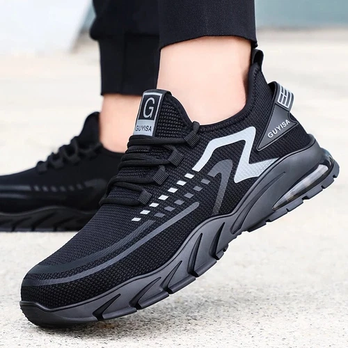 Damen Sicherheit Arbeit Turnschuhe Leicht Atmungsaktiv Stahlkappe Schuhe Rutschfest - Bild 9 von 15