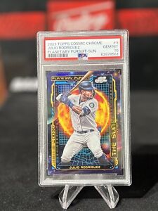2023 Topps Cosmic Chrome Julio Rodriguez Planetary Pursuit Sun PSA 10
