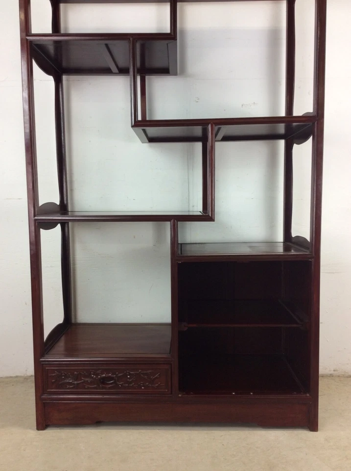 librería asiática vintage con cajón y armario pequeño Foto 3 de 4